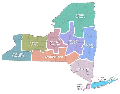 map of new york regions