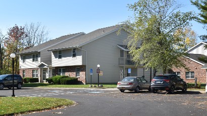 Senior Apartments near Union Springs NY thumbnail image of union springs fox senior apartment building with parking from two plus four management