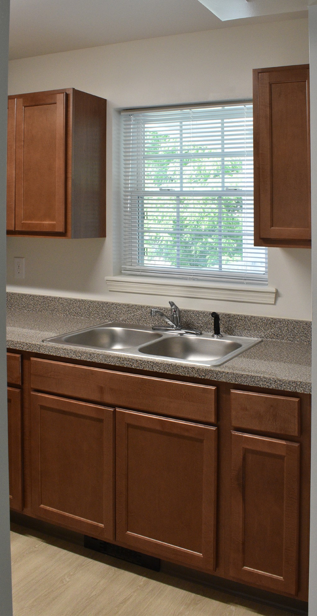 Townhomes near Johnson City NY image of fairmont park family townhomes kitchen sink from two plus four management