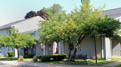 Apartments near Lowville NY thumbnail image of lewis and lowville heights family apartments back entrance from two plus four management