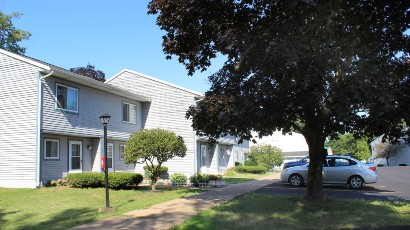 Apartments near Lowville NY thumbnail image of lewis and lowville heights family apartments back view from two plus four management