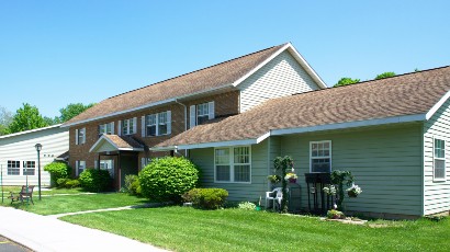 Senior Apartments near Avon NY exterior view thumbnail image of community manor II from two plus four management