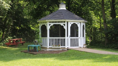 Senior Housing near Marcellus NY thumbnail image of upper crown landing gazebo from two plus four management