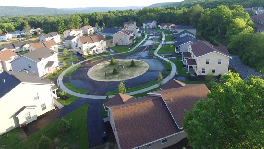 property management ny image of aerial shot for cardinal cove apartments from two plus four management