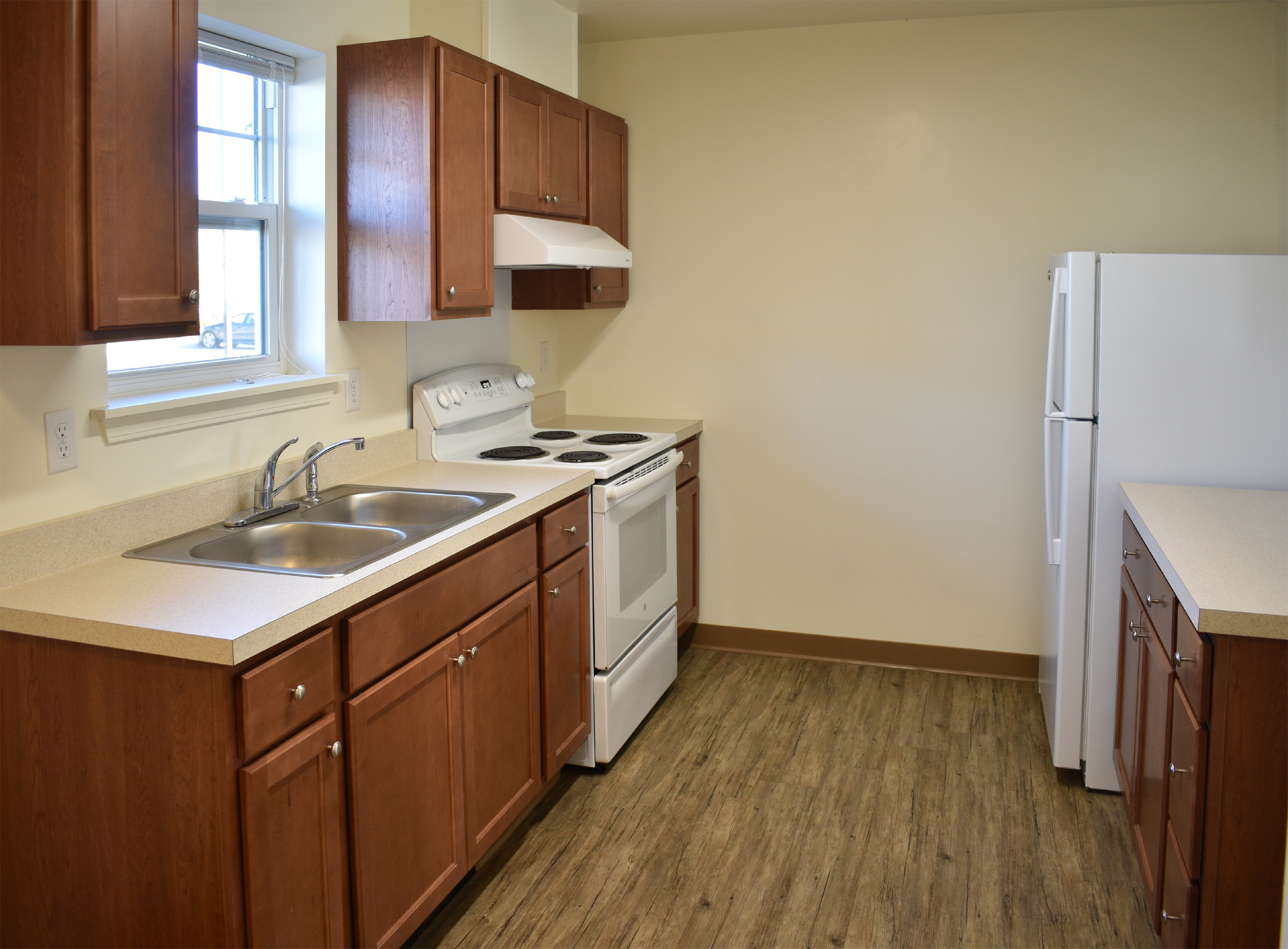 townhomes and senior apartments view of the kitchen sink at island hollow in cicero ny thumbnail