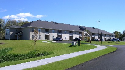 Senior Apartments near Oneida NY thumbnail image of seneca fields senior apartments exterior view from two plus four management