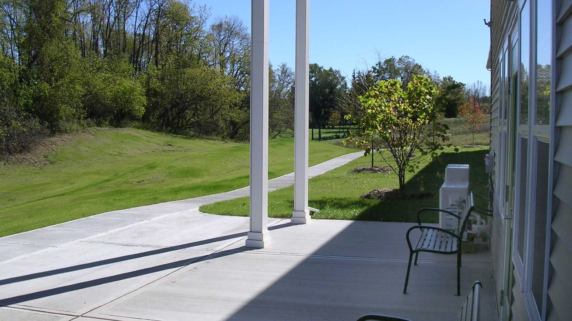 Senior Apartments near Oneida NY image of seneca fields senior apartments patio from two plus four management