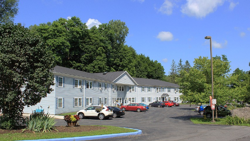 Senior Apartments near Marcellus NY exterior image of nine mile landing apartments from two plus four management