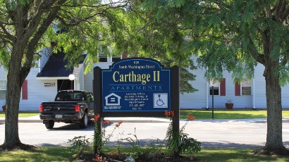 rent apartments near carthage ny thumbnail image of carthage II family apartments welcome sign 620 washington street leasing office building b 315-493-0977 tdd-711 from two plus four management