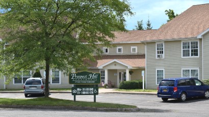 apartments near seneca falls ny thumbnail image of prospect hill senior apartments and sign that reads a senior living community call us at 315-568-5843 and 1-800-663-1220 from two plus four management