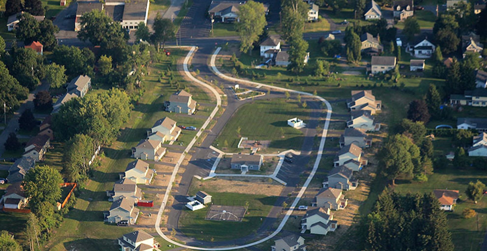 townhomes near auburn ny image of Greenview Hills family apartments birds eye view of the development from two plus four management