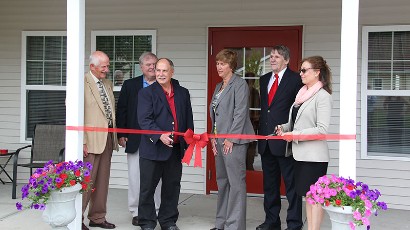 apartments near sidney ny thumbnail image of ribbon cutting ceremony for sherwood landing family apartments from two plus four management