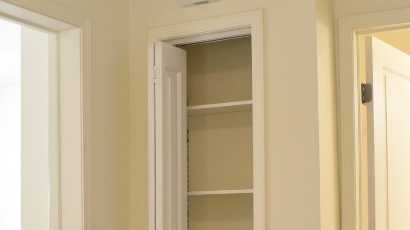 hallway closet interior view at the townhomes and senior apartments at island hollow in cicero ny